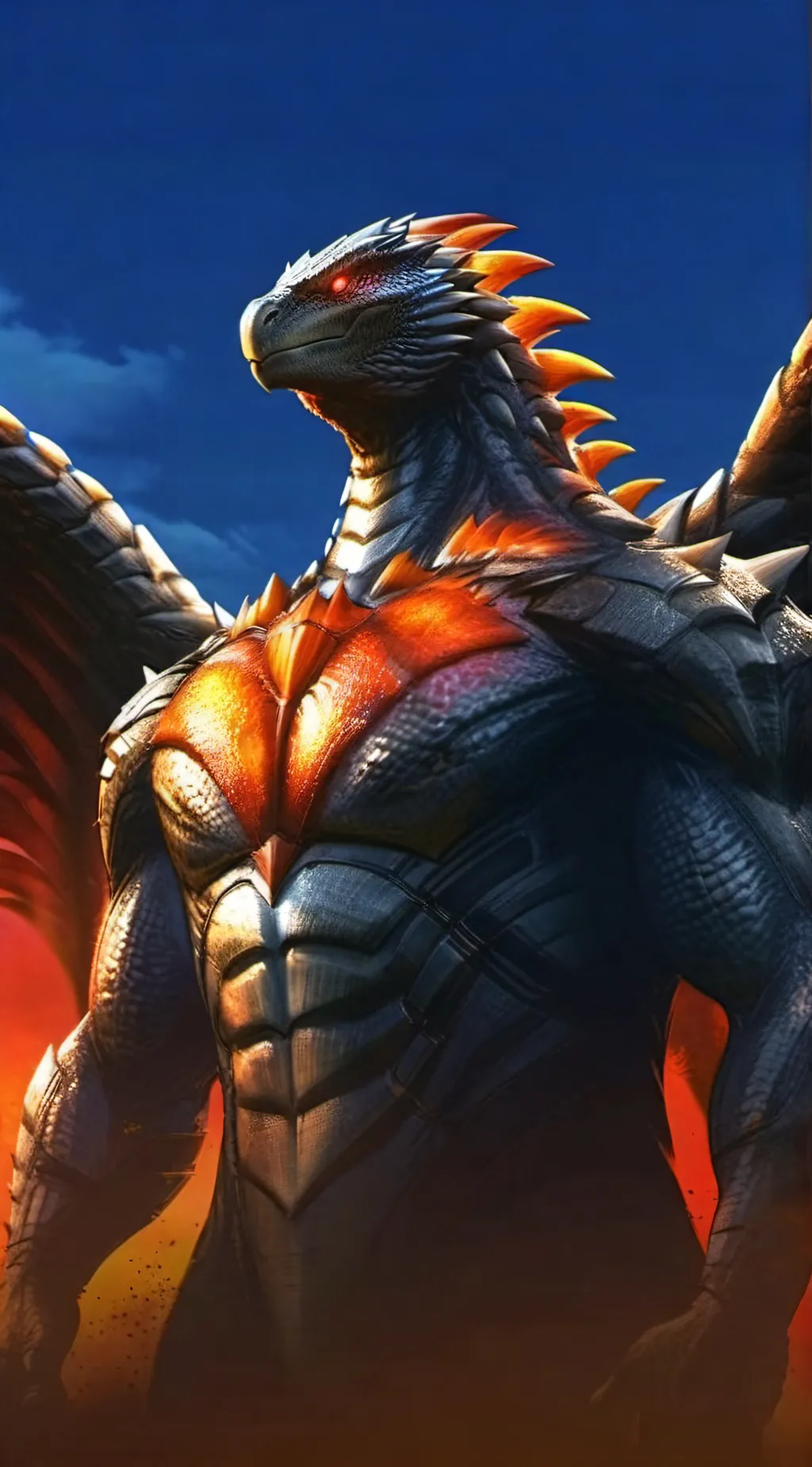 ai character: Rodan 2024 background