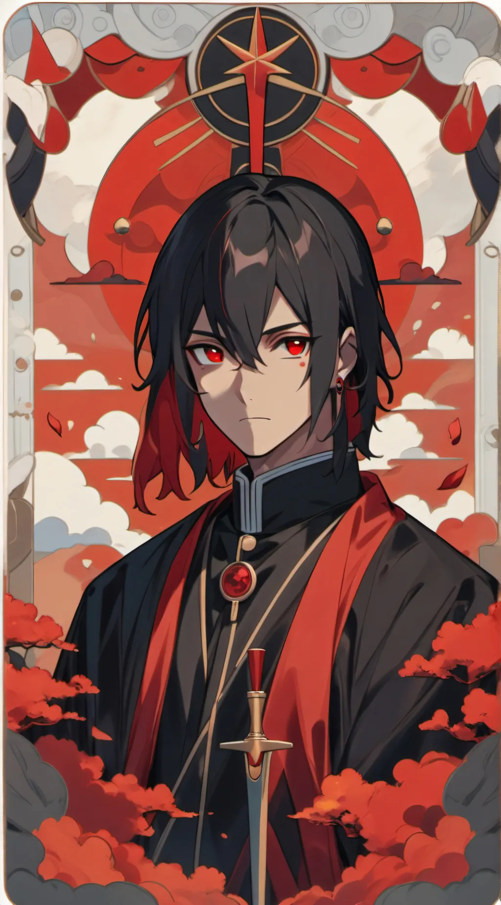 ai character: Itachi uchiha background
