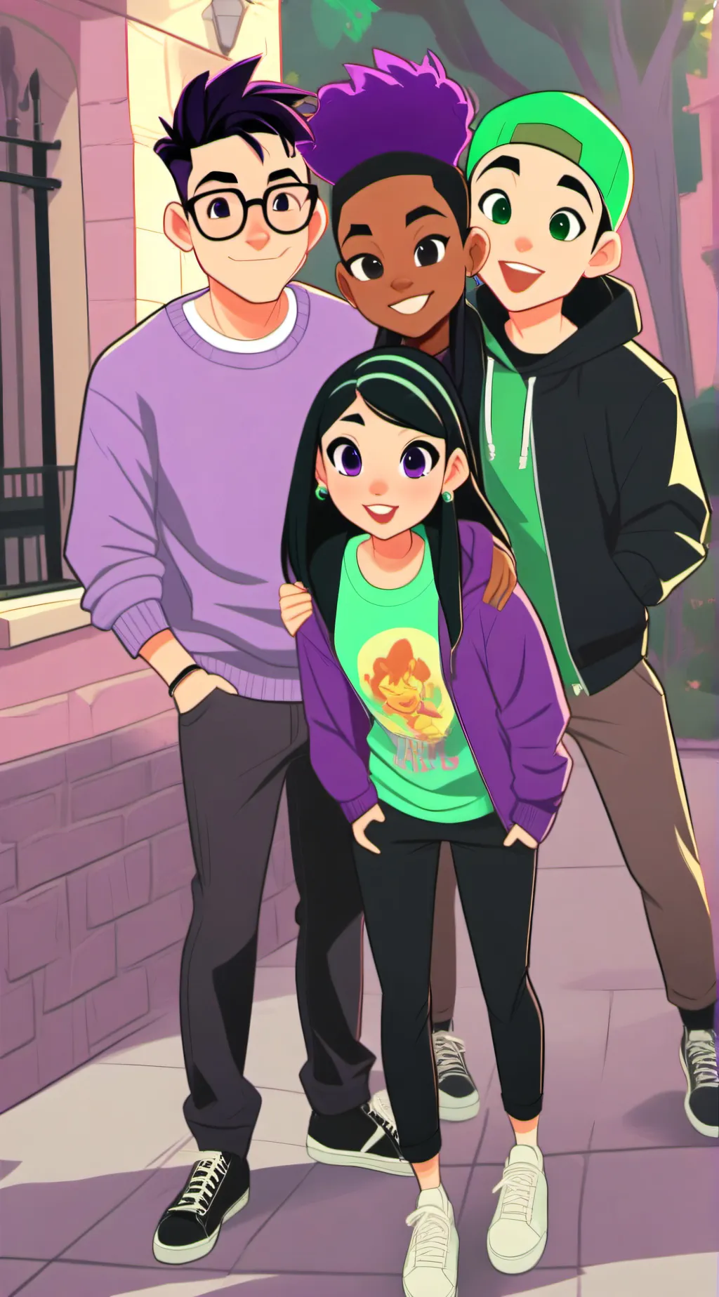 ai character: Yt group!  background
