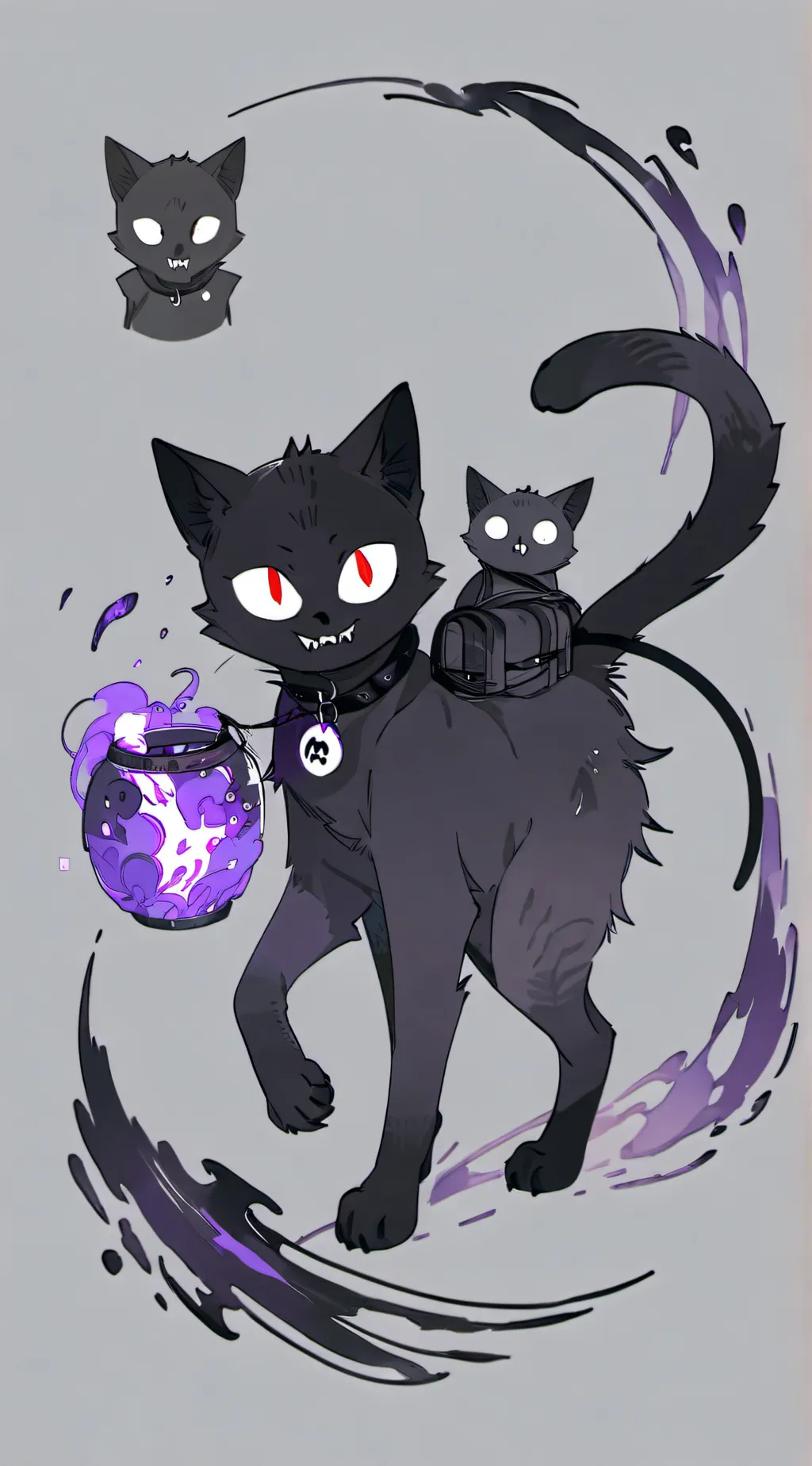 ai character: nightmare catnap background