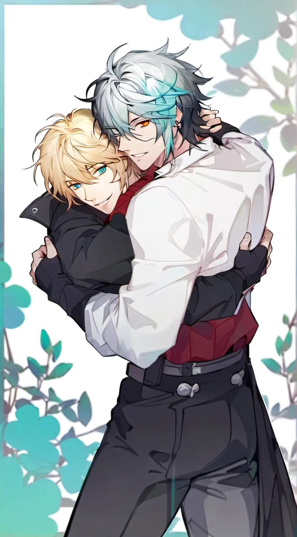 ai character: Alhaitham x Kaveh background