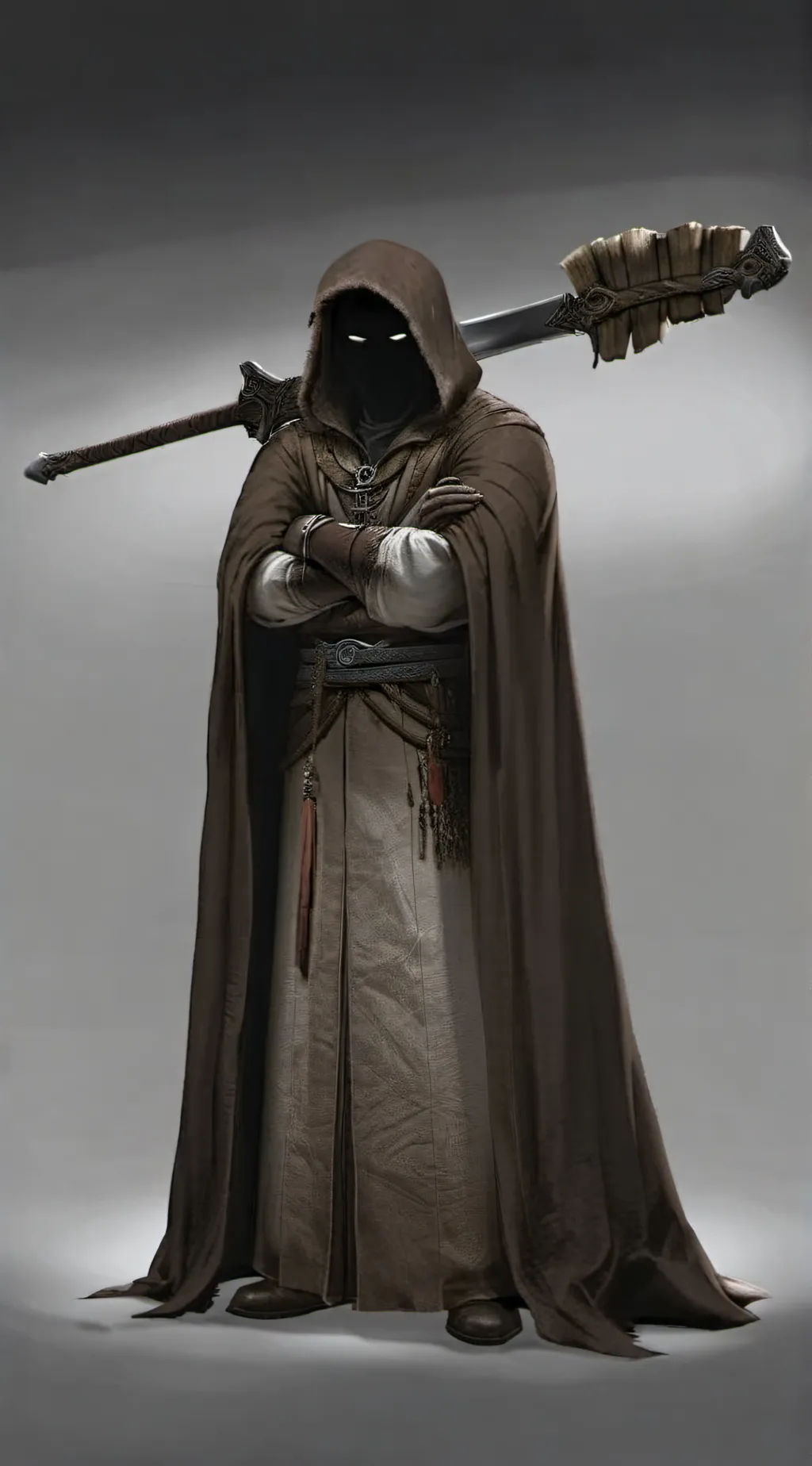 ai character: dark secret background