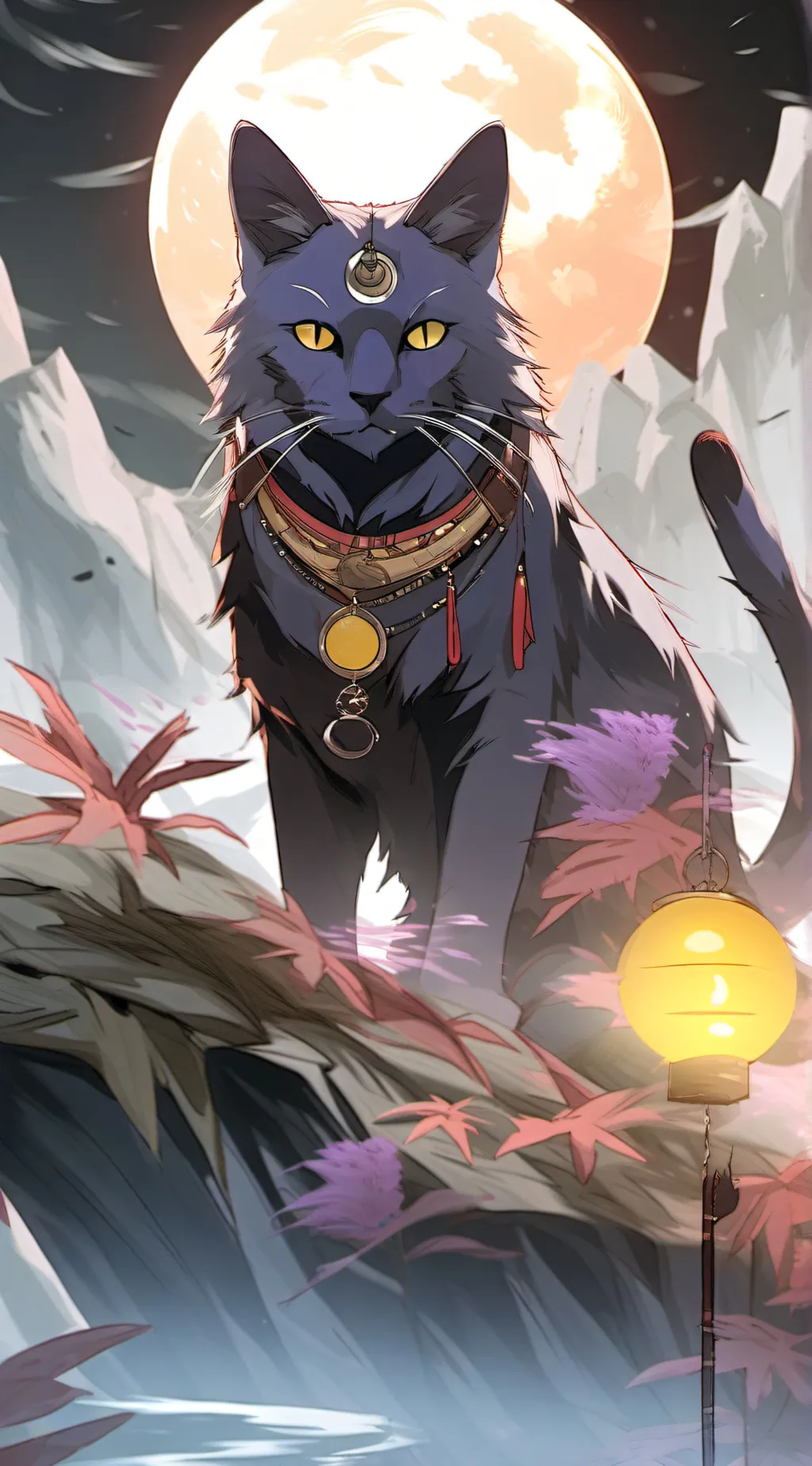 ai character: 家無。 background