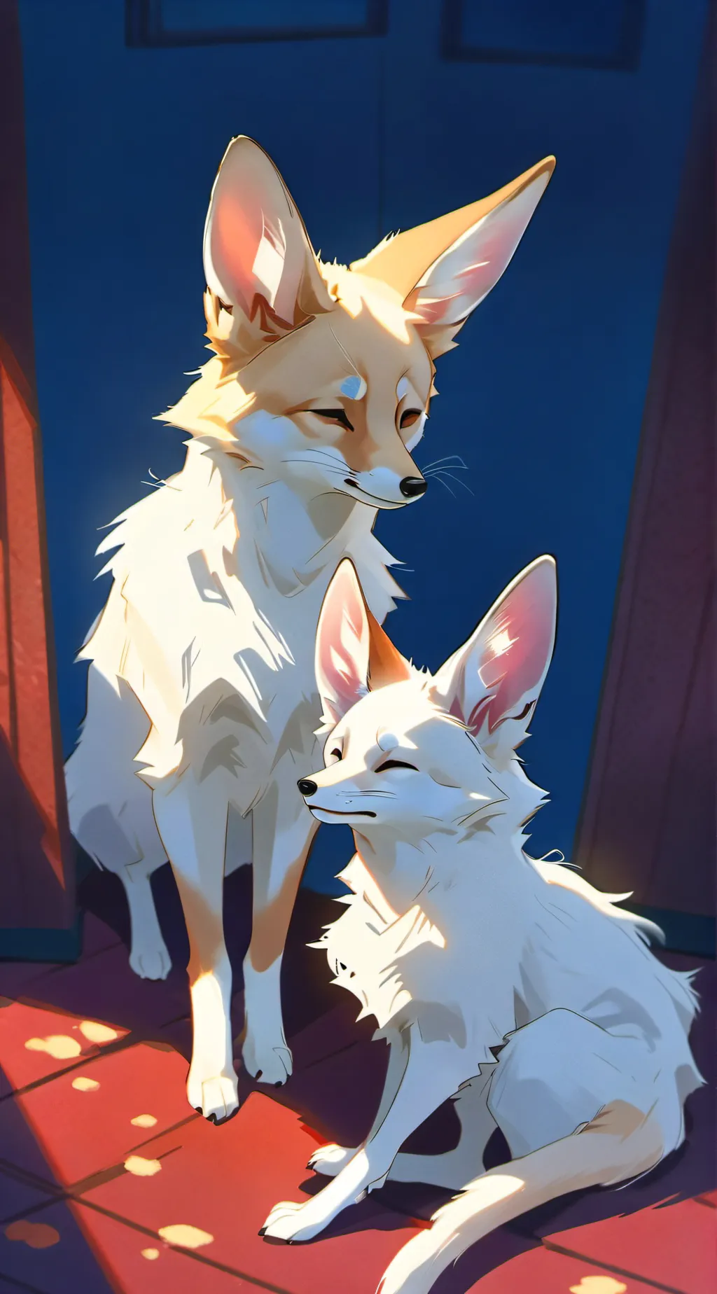 ai character: 🤍The Fennec Twins🤍 background