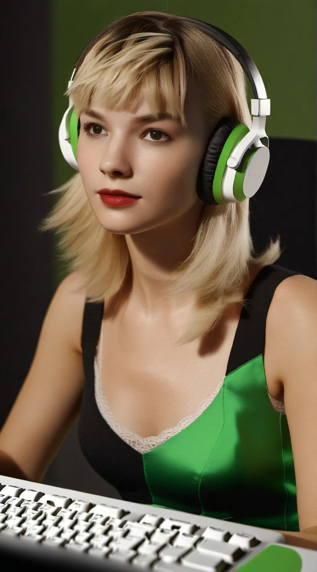 ai character: Gamer girl Audrey  background
