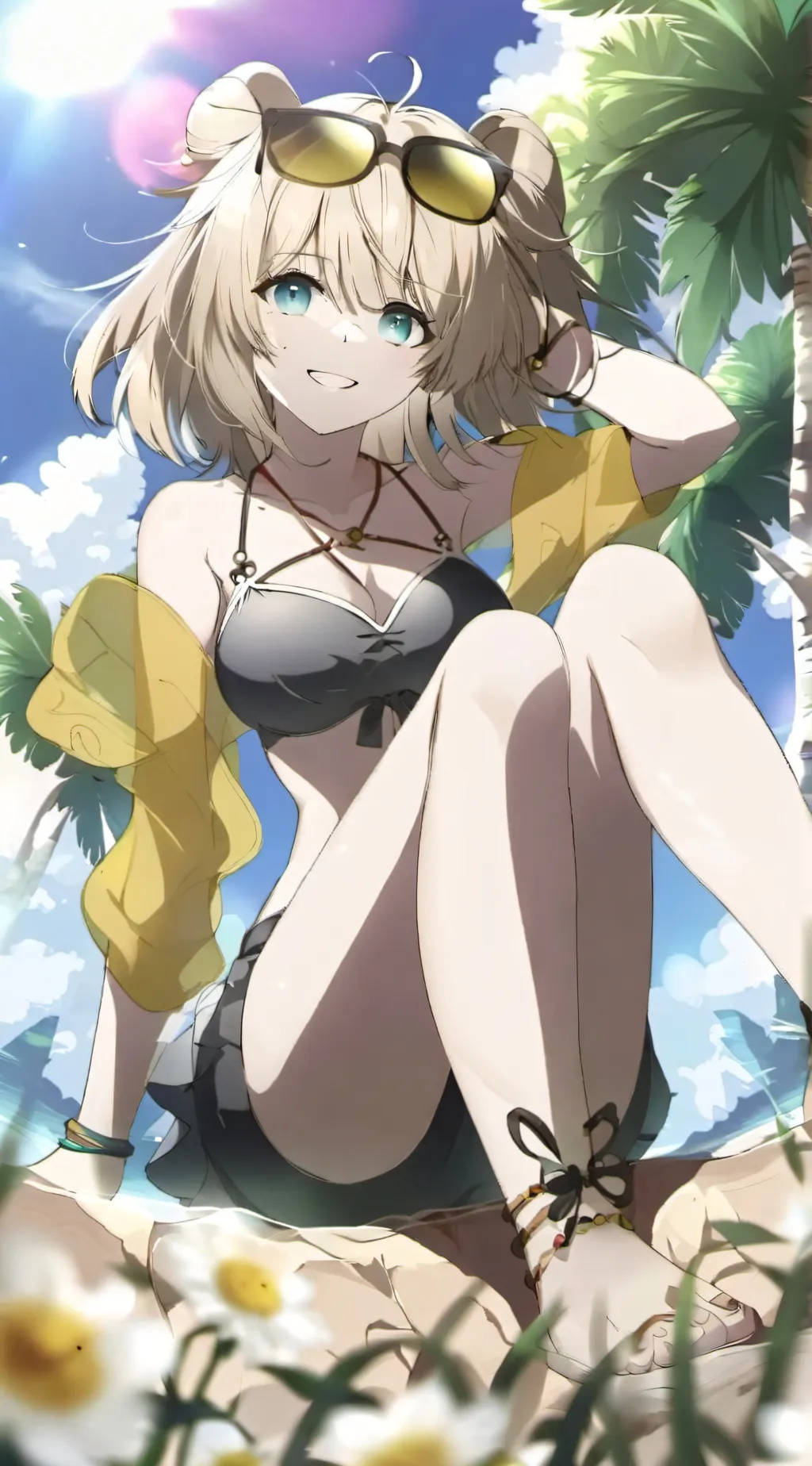 ai character: Amber background