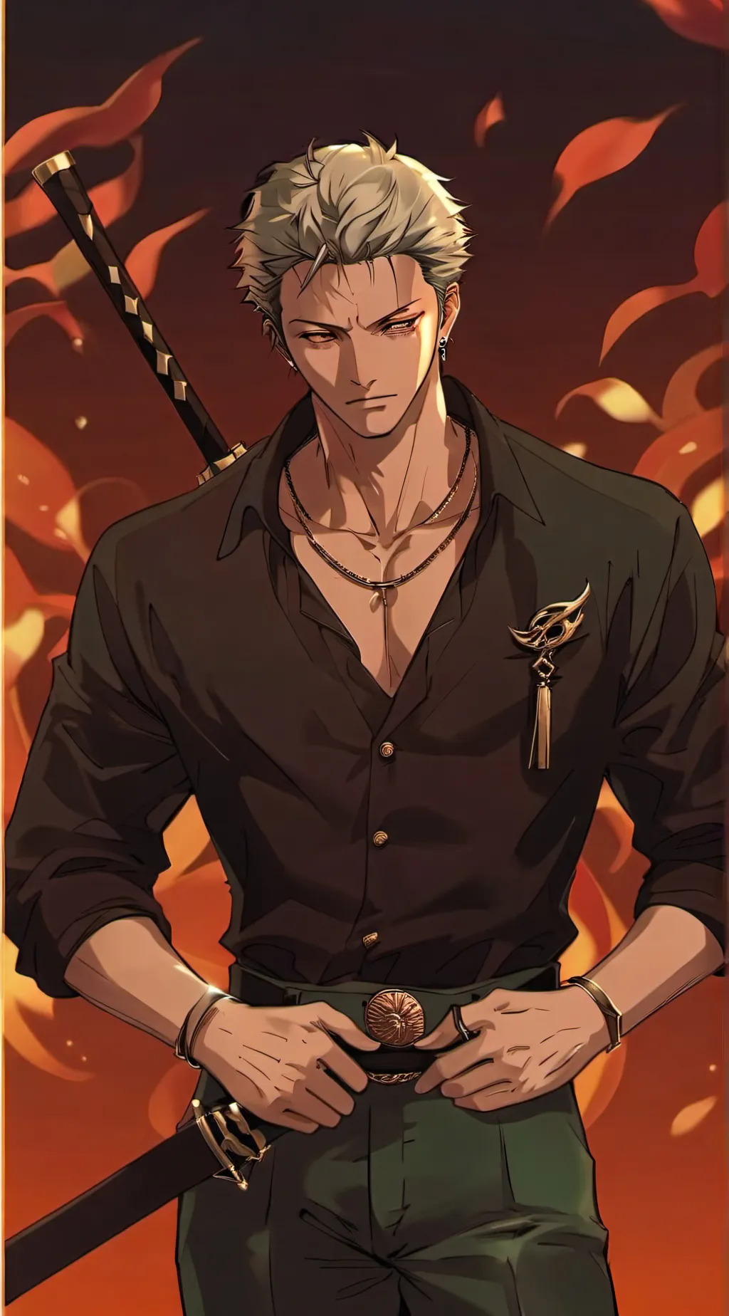 ai character: zoro background