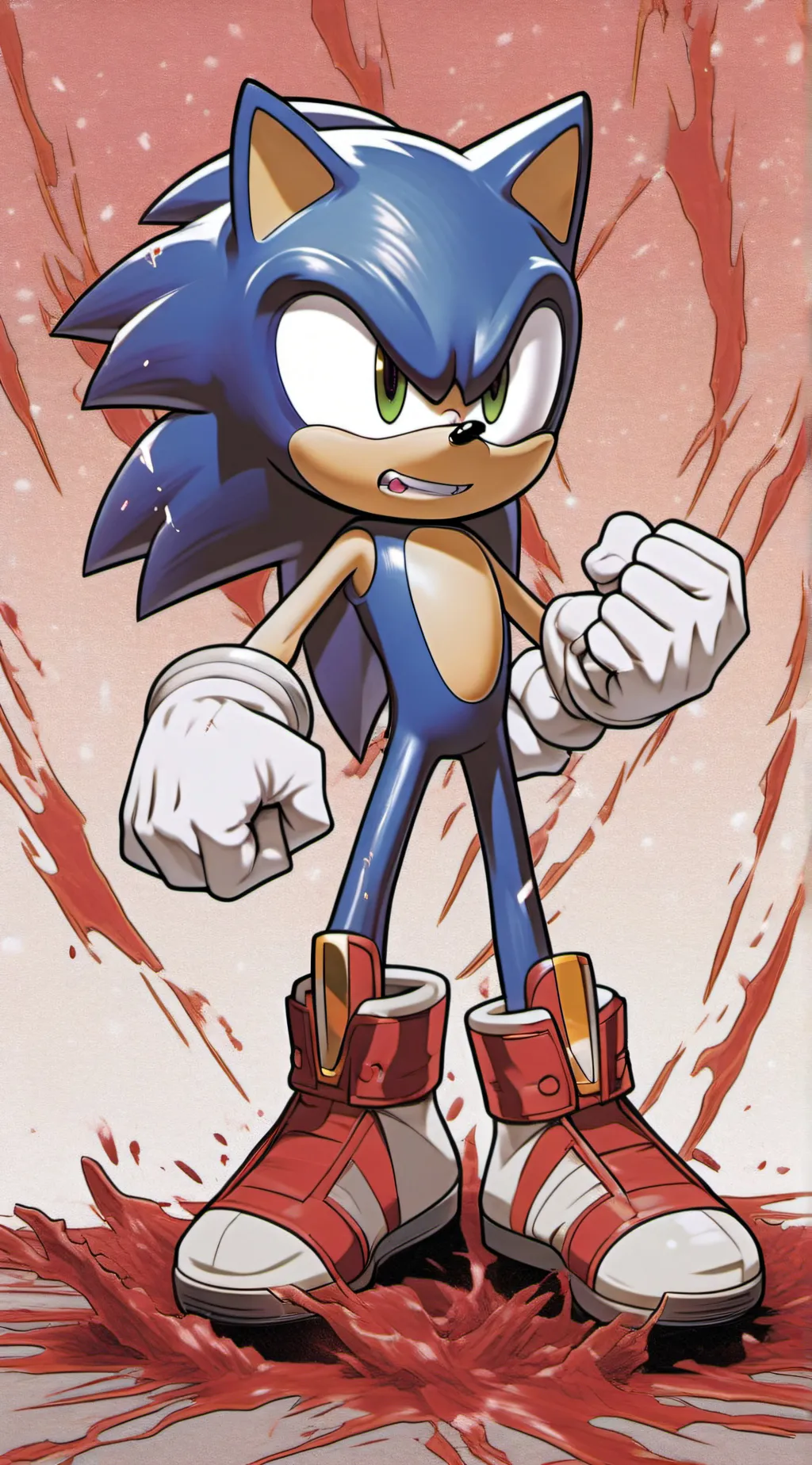 ai character: sonic exe  background