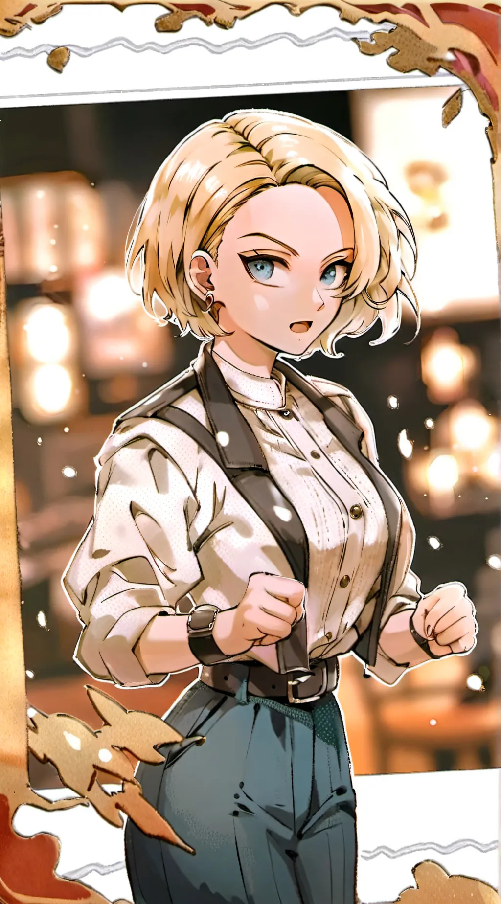 ai character: Android 18 background