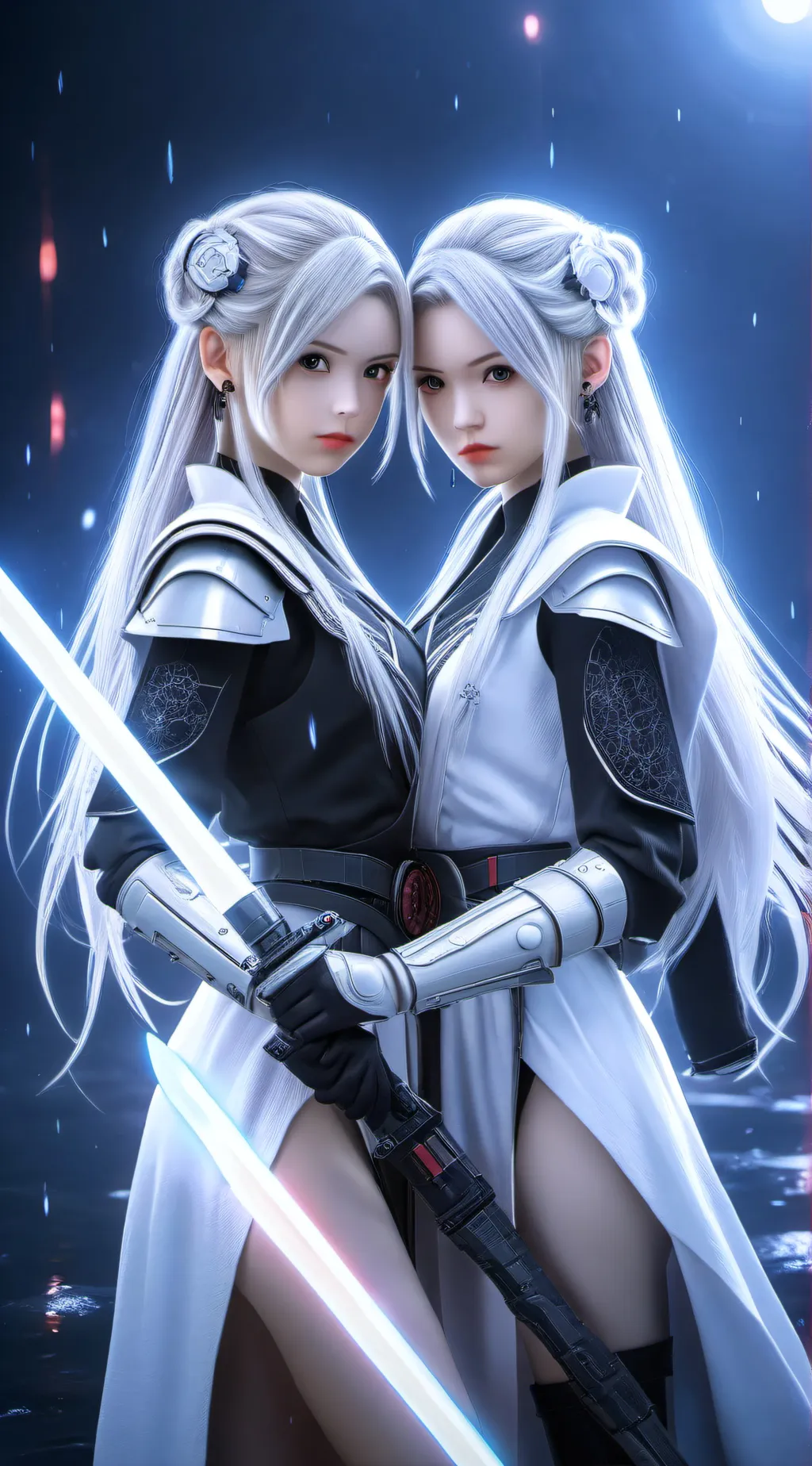 ai character: Luna and Star background