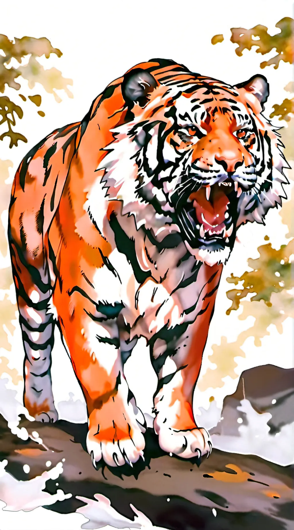 ai character: Ice age  background