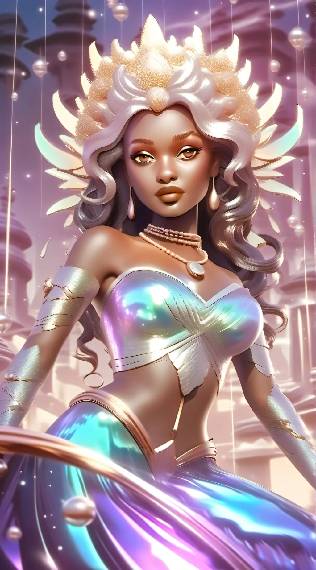 ai character: Barbie  background
