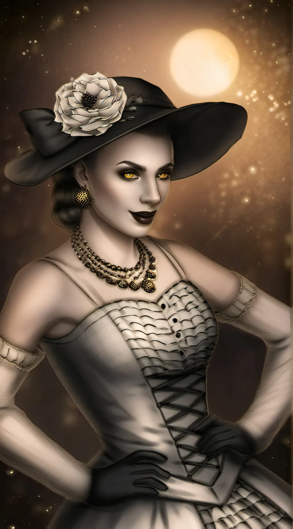ai character: Alcina Dimitrescu background
