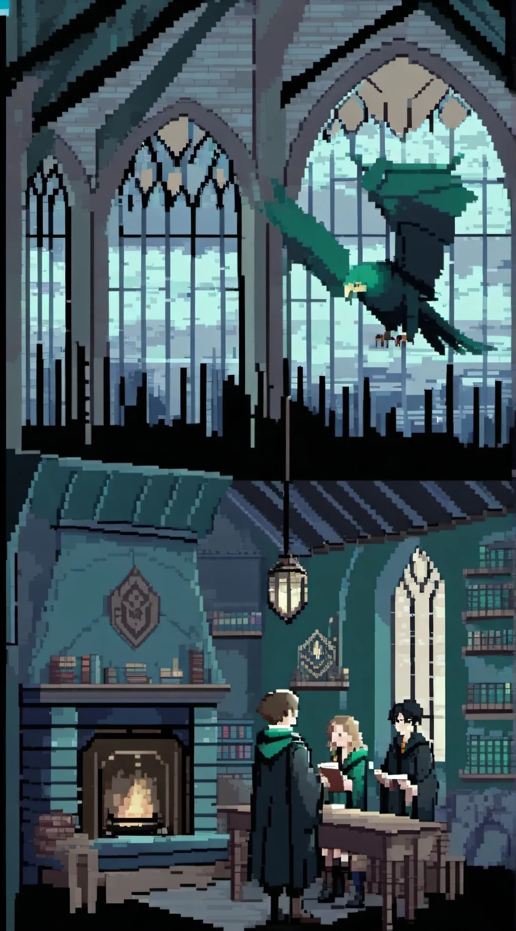 ai character: Hogwarts background