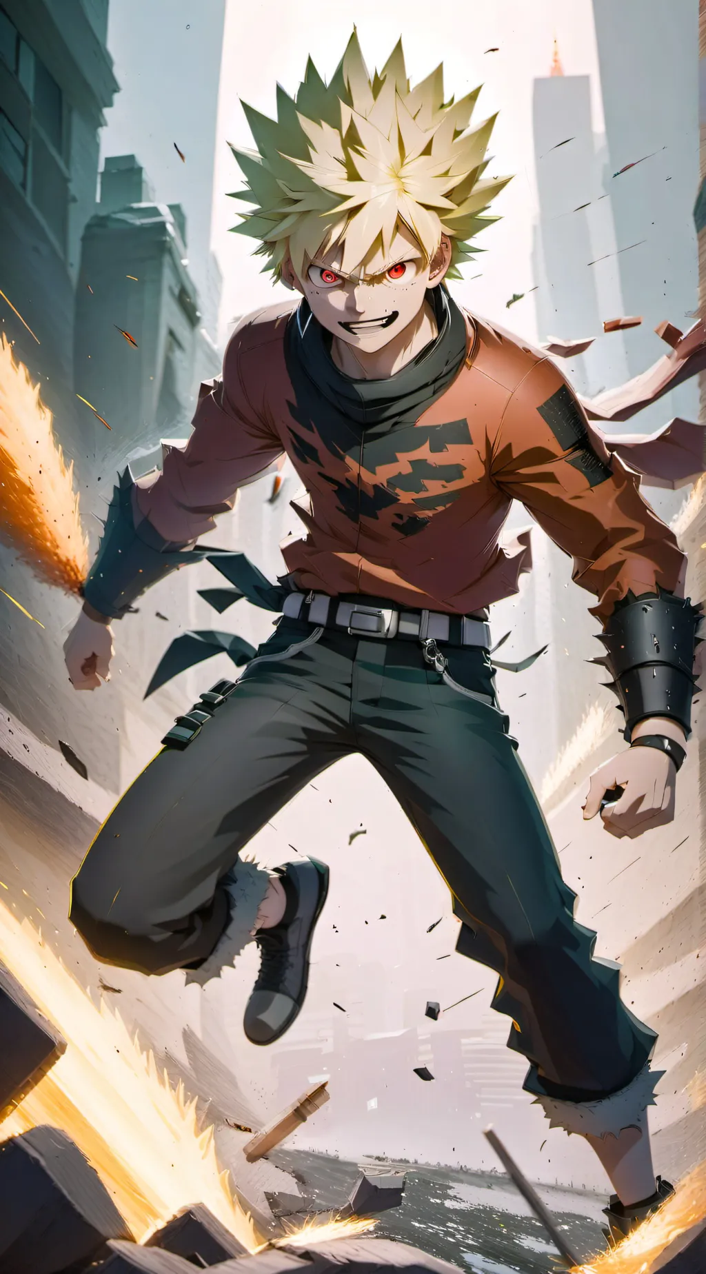 ai character: Katsuki Bakugo  background