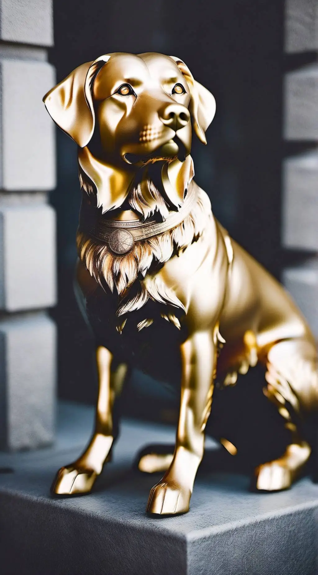 ai character: the golden dog background