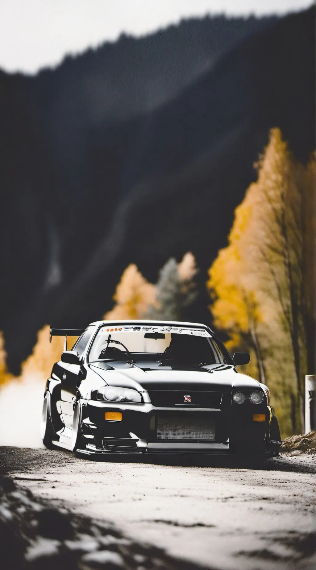 ai character: Nissan skyline background