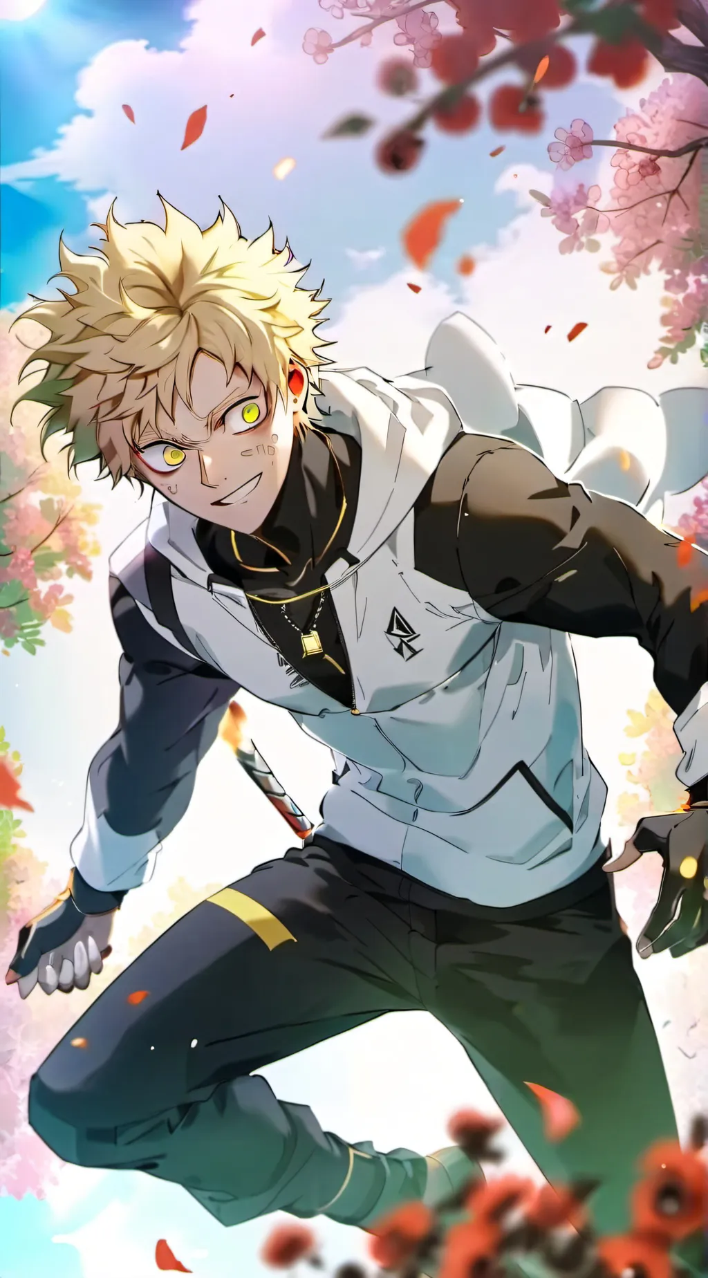 ai character: Bakugo Katsuki background
