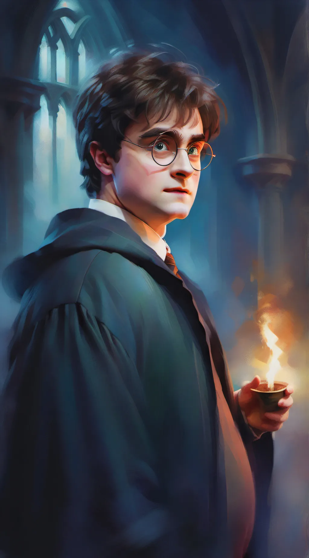 ai character: harry potter background