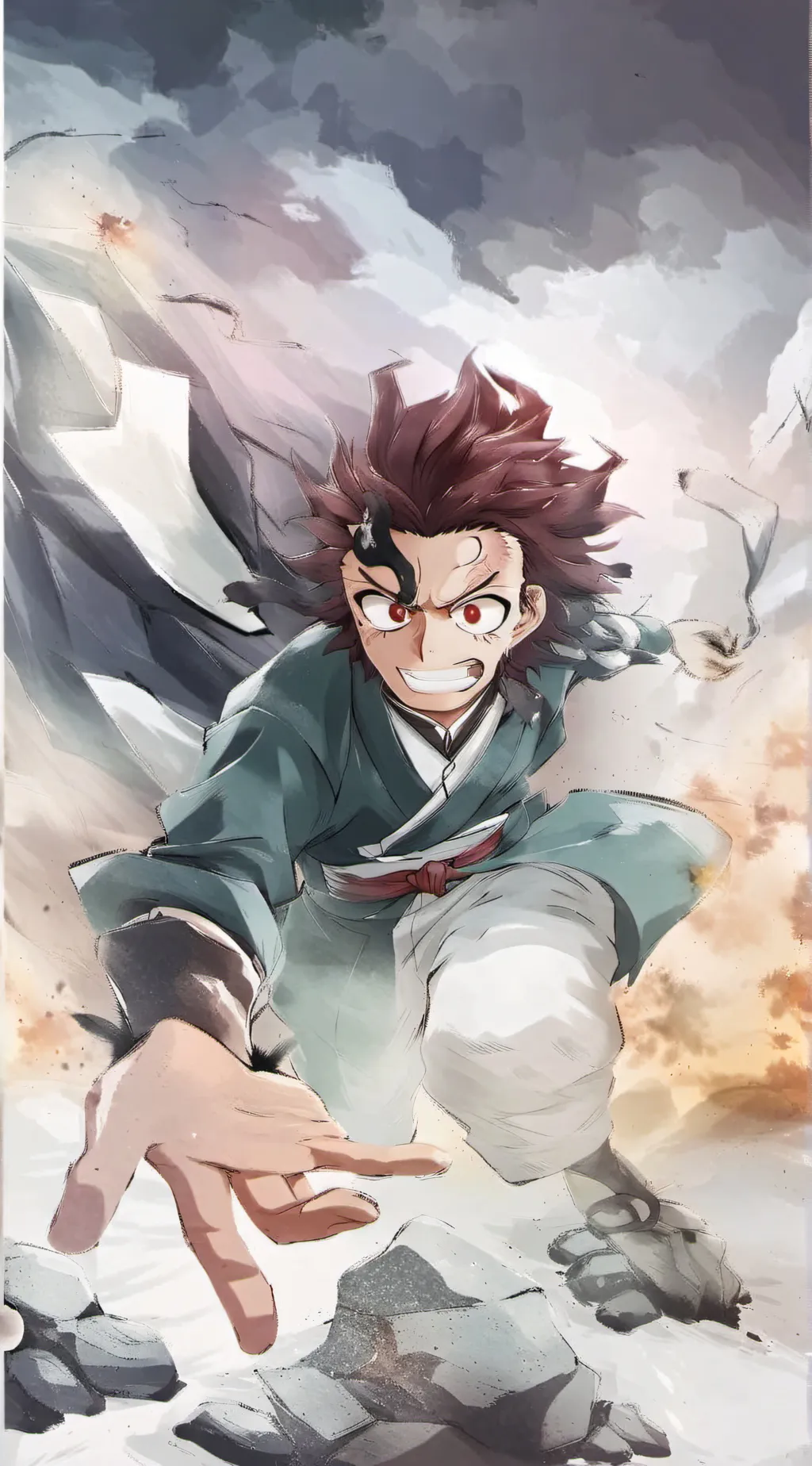 ai character: Demon Slayer  background