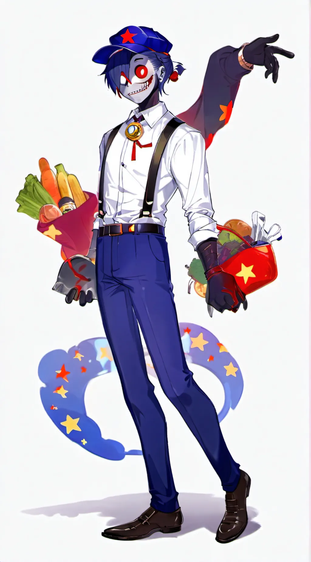 ai character: moon background