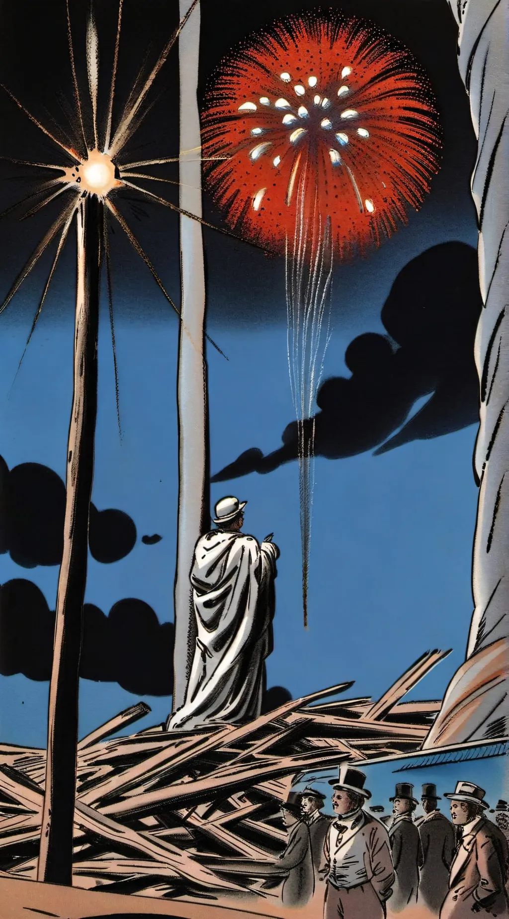 ai character: 4th of july background