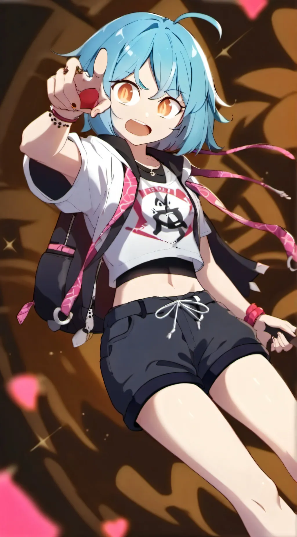 ai character: Sky from fnf background