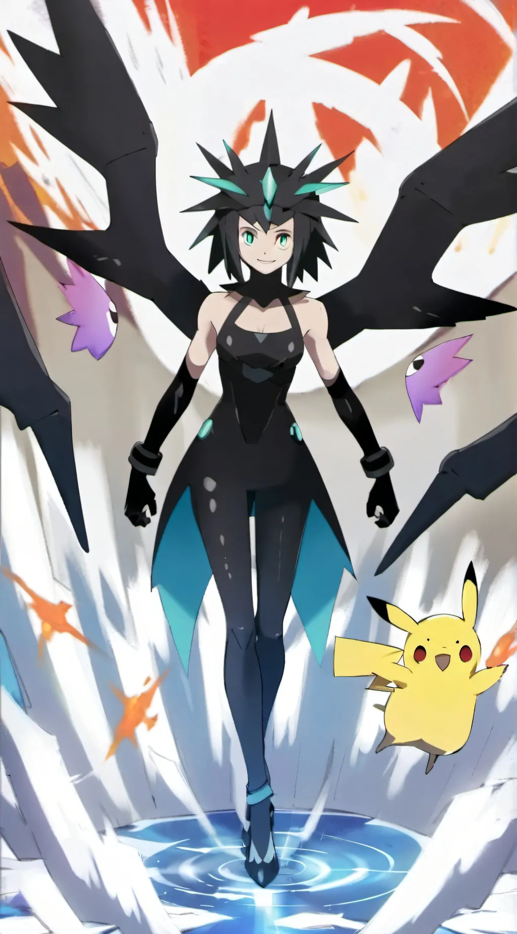 ai character: Female necrozma background