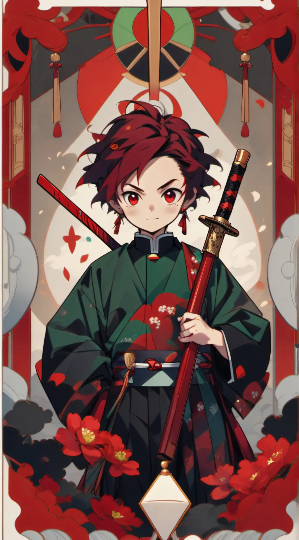 ai character: Tanjiro Kamado background