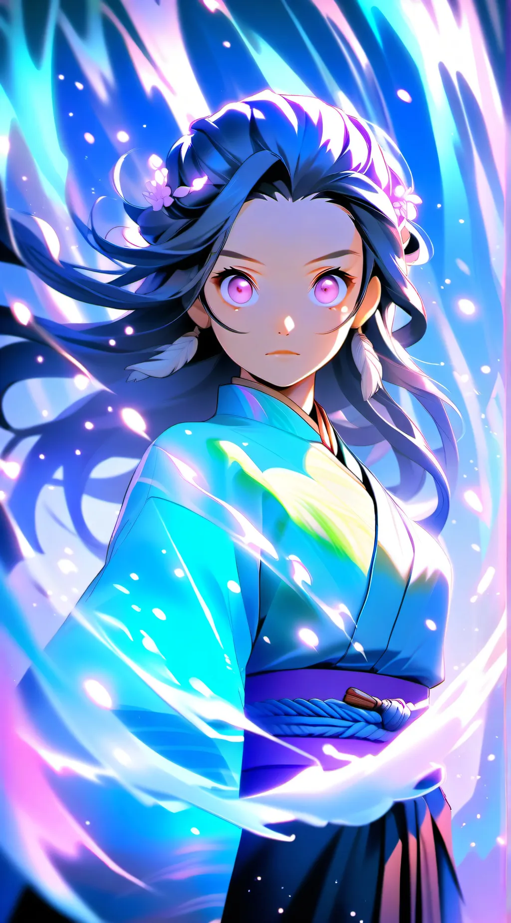 ai character: demon slayer x mha background