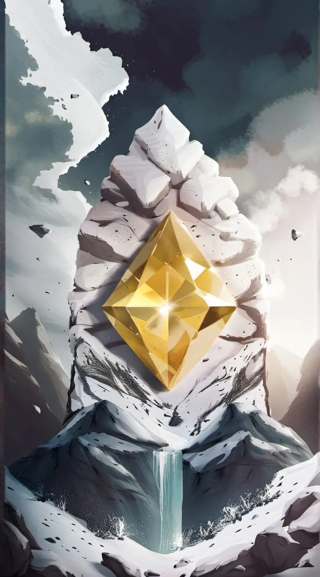 ai character: Yellow diamond  background