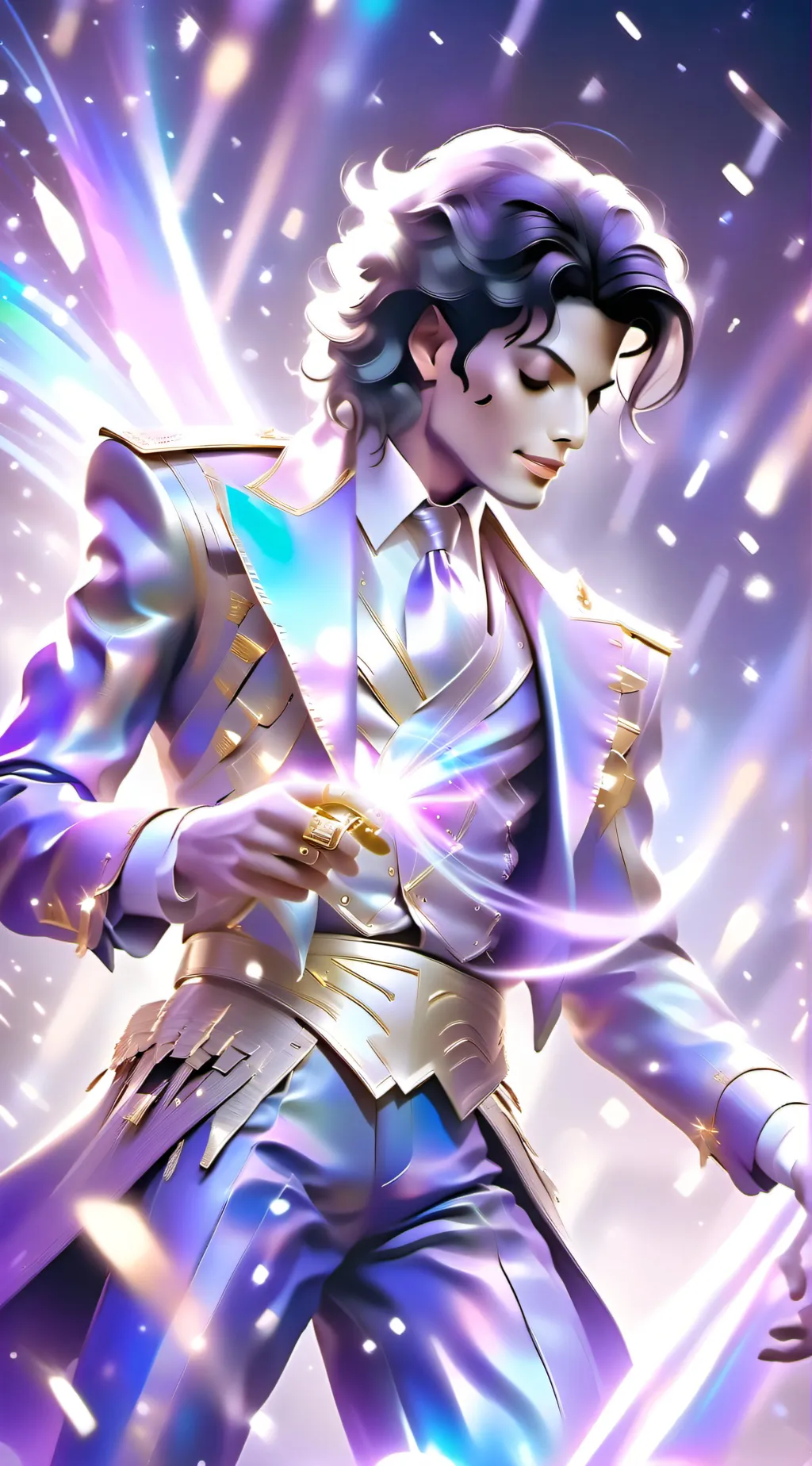 ai character: Michael Jackson  background
