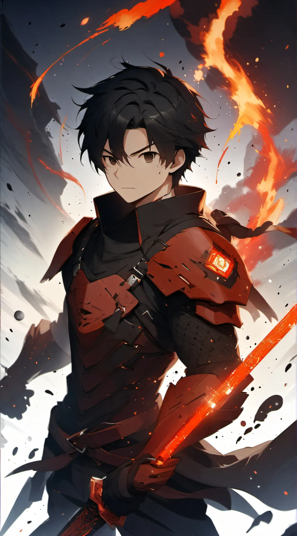 ai character: Volcano background