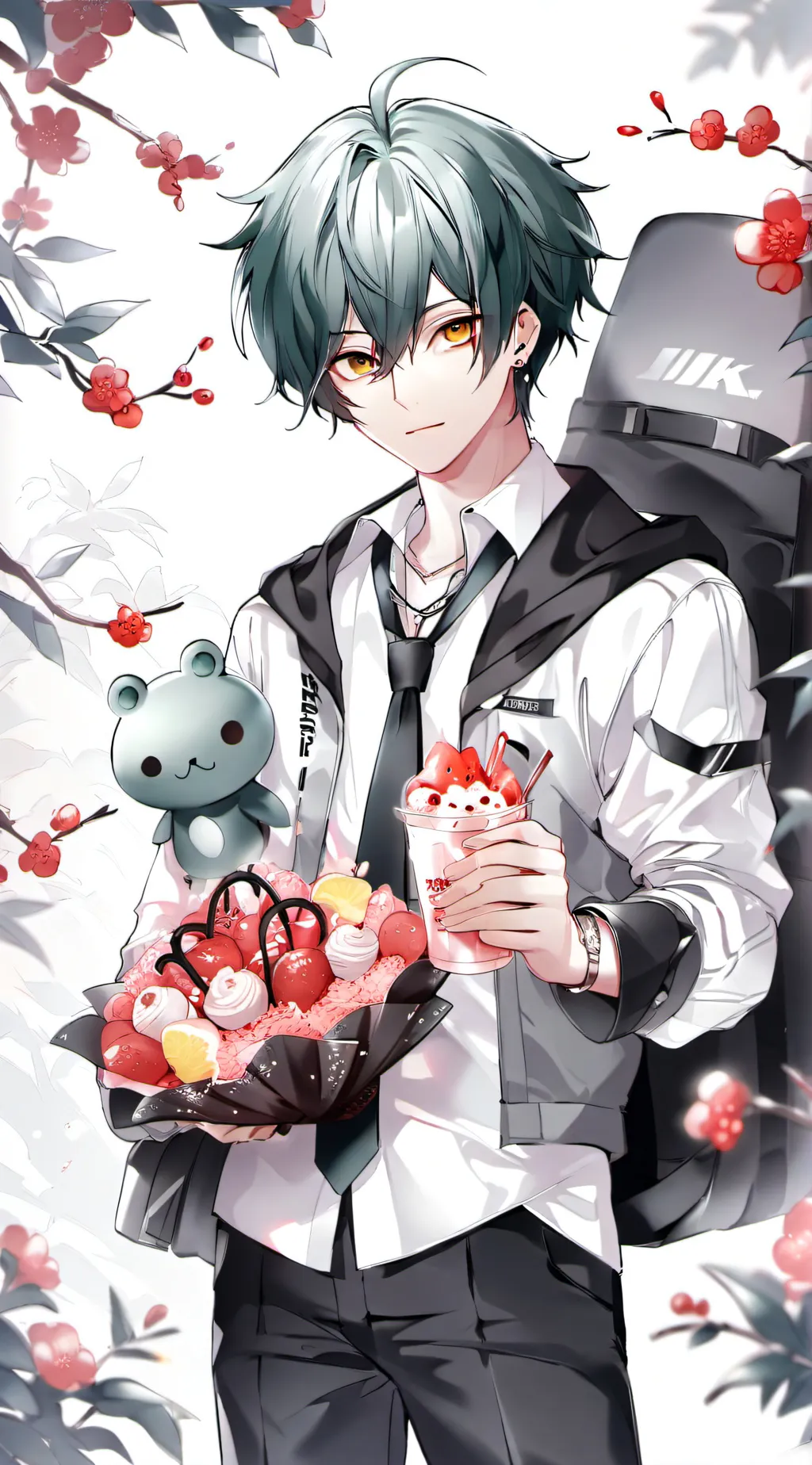 ai character: bakugo x deku  background