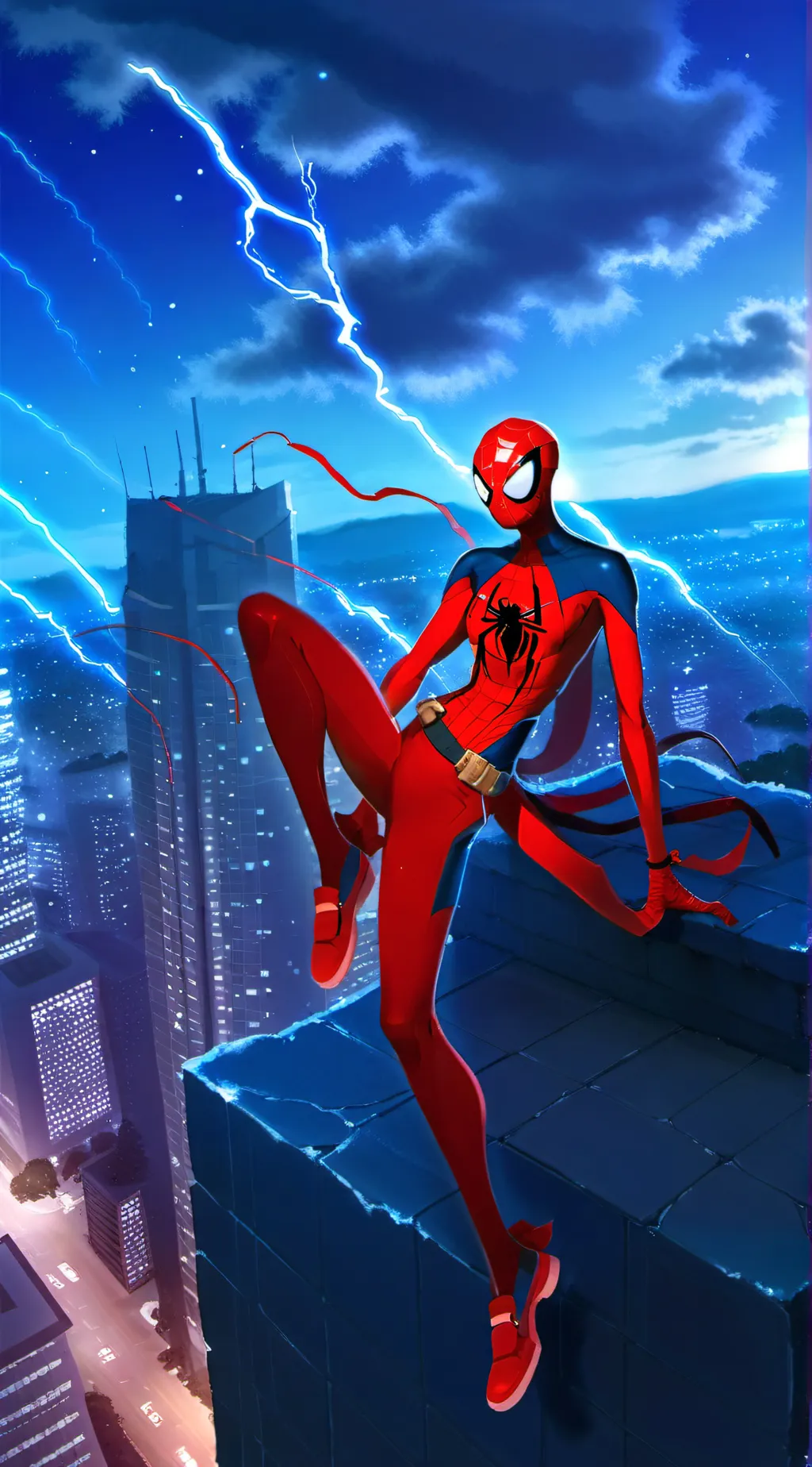 ai character: spiderman background