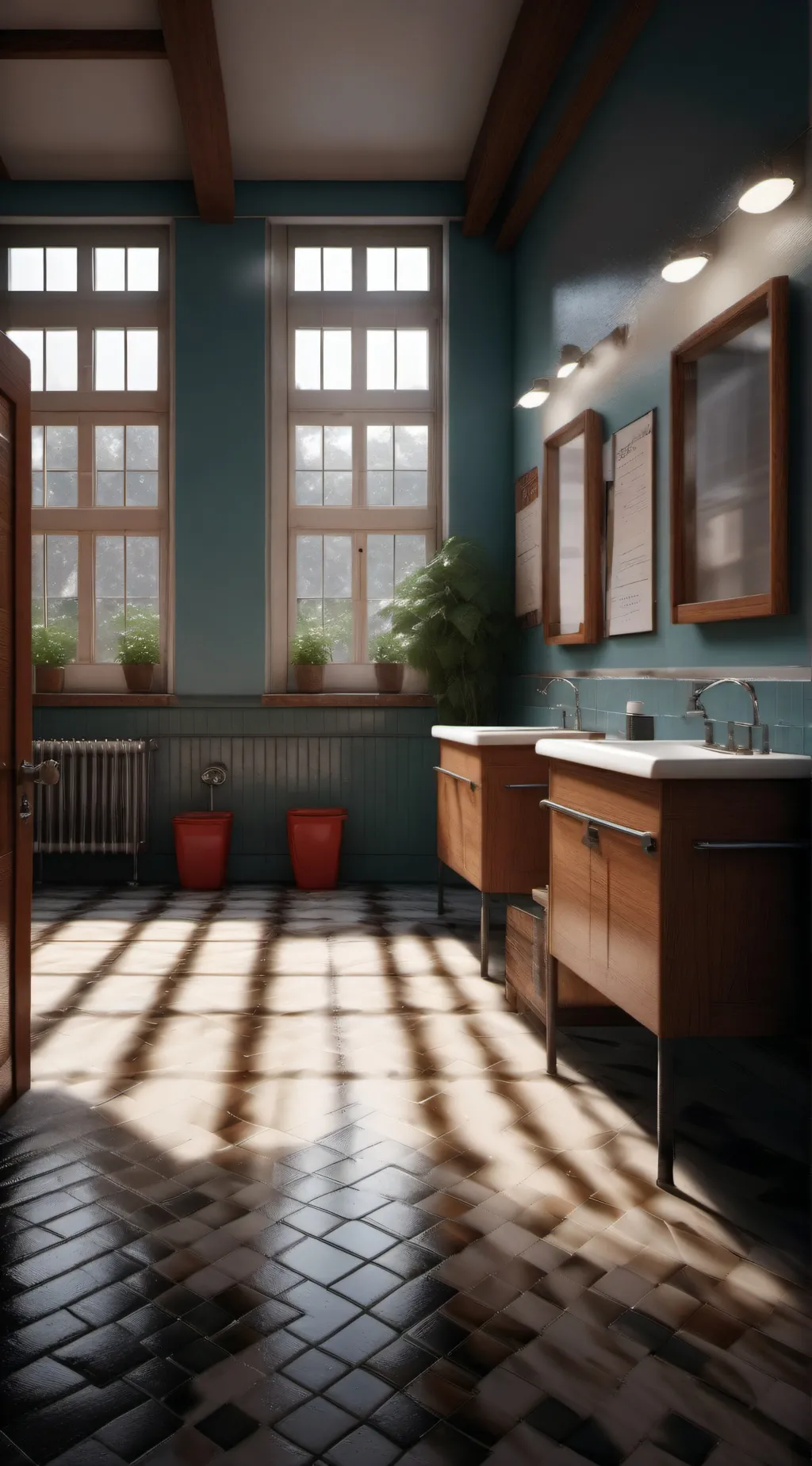 ai character: mha bathroom background