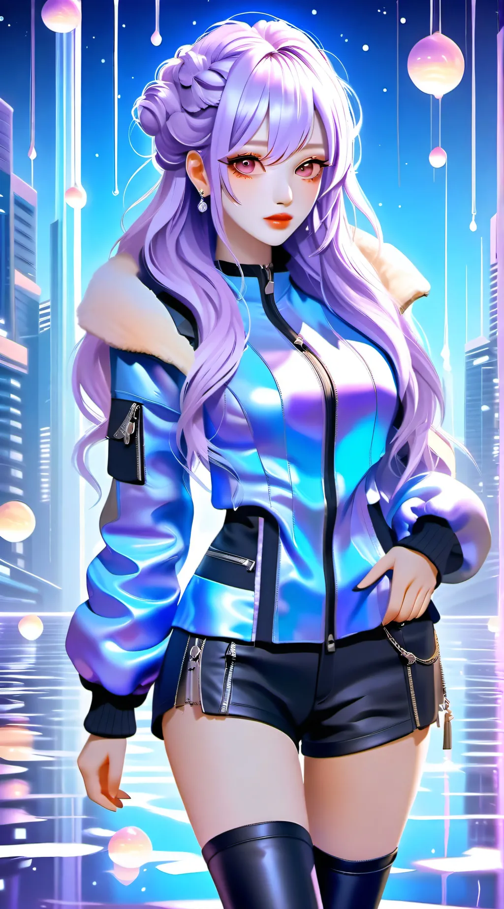 ai character: galaxy  background