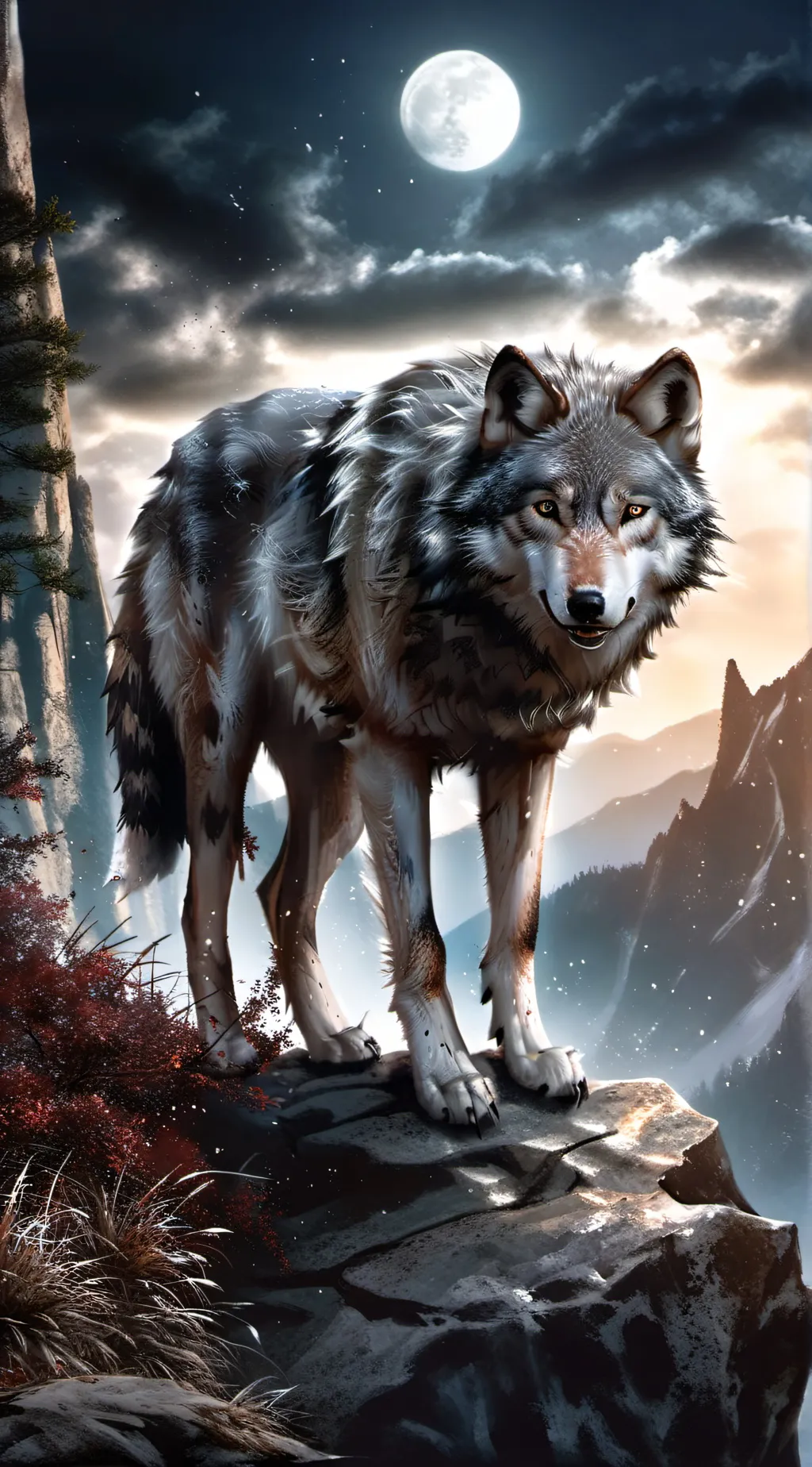 ai character: the giant wolf  background