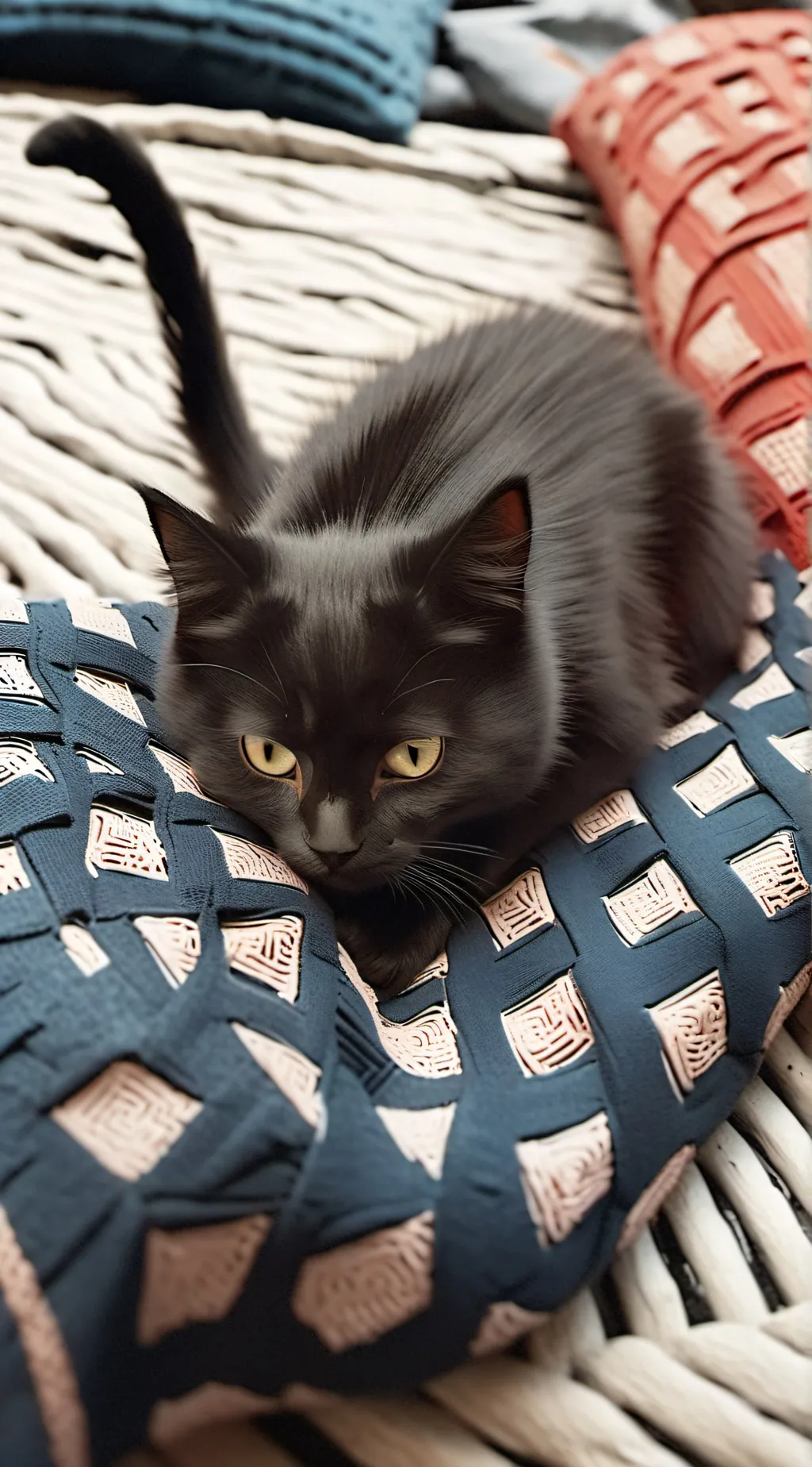 ai character: ~a black cat~ background