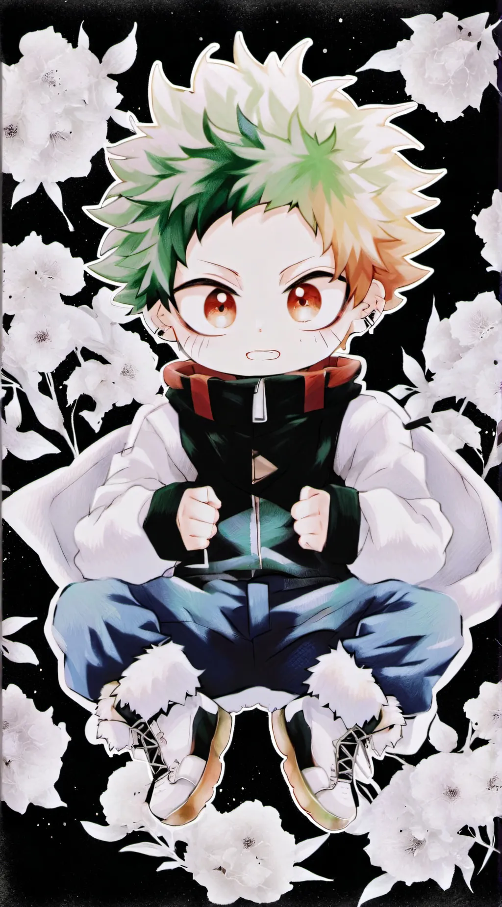 ai character: deku&bakugou kid background