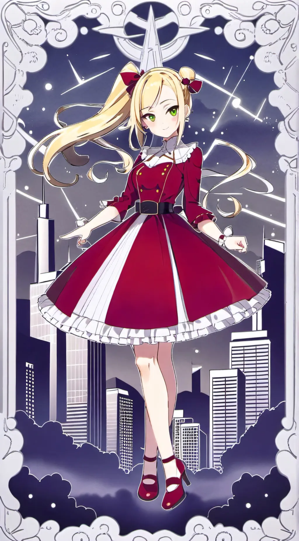 ai character: giantess Sara  background