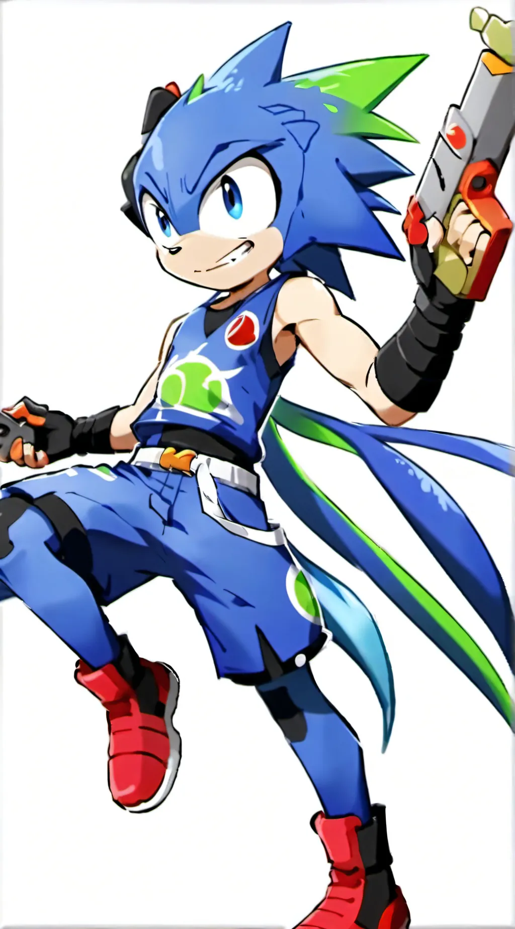 ai character: Sonic T hedgehog  background
