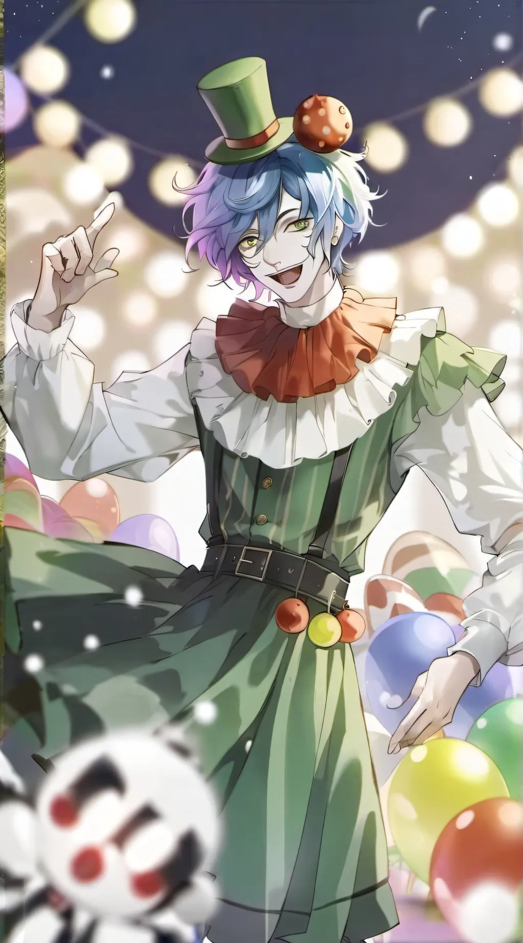 ai character: 🎪Juggles🎪 background