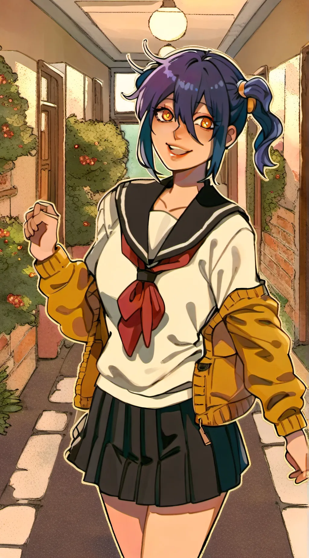 ai character: Laurie.  background