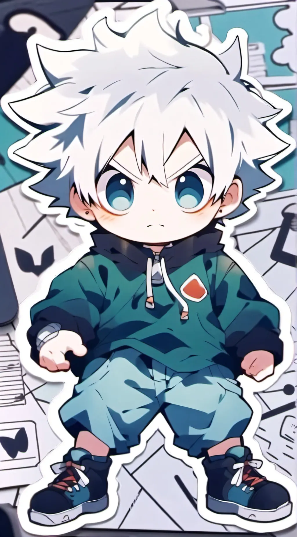 ai character: Mad baby bakugo  background