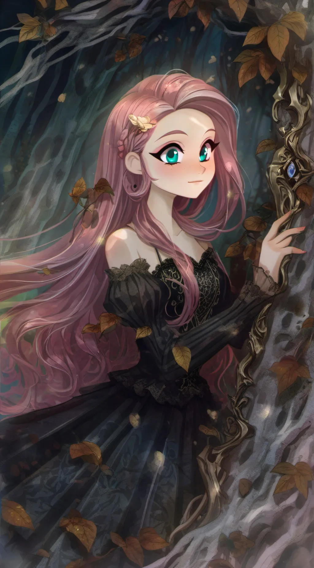 ai character: Human Fluttershy background