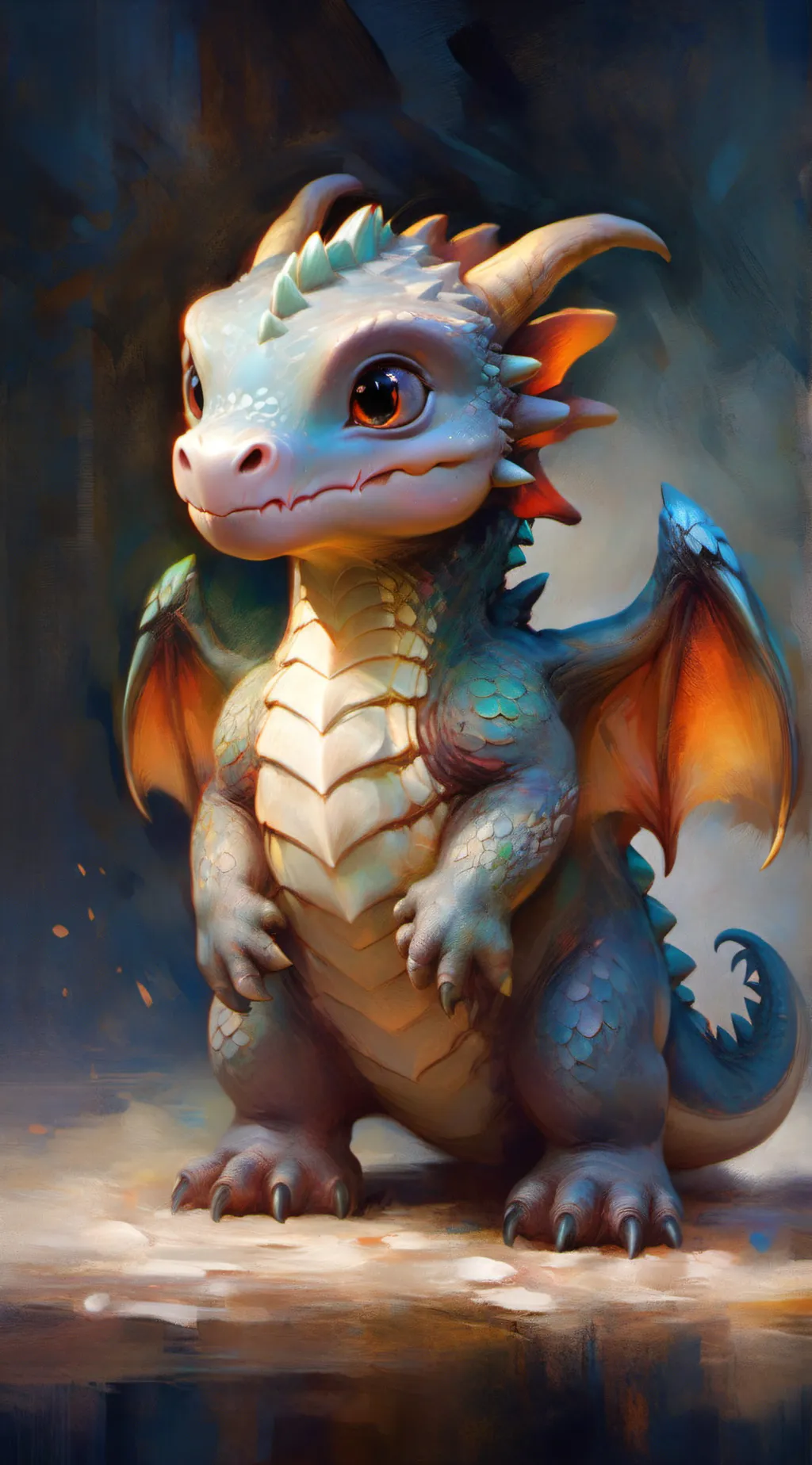 ai character: Baby Ender Dragon background