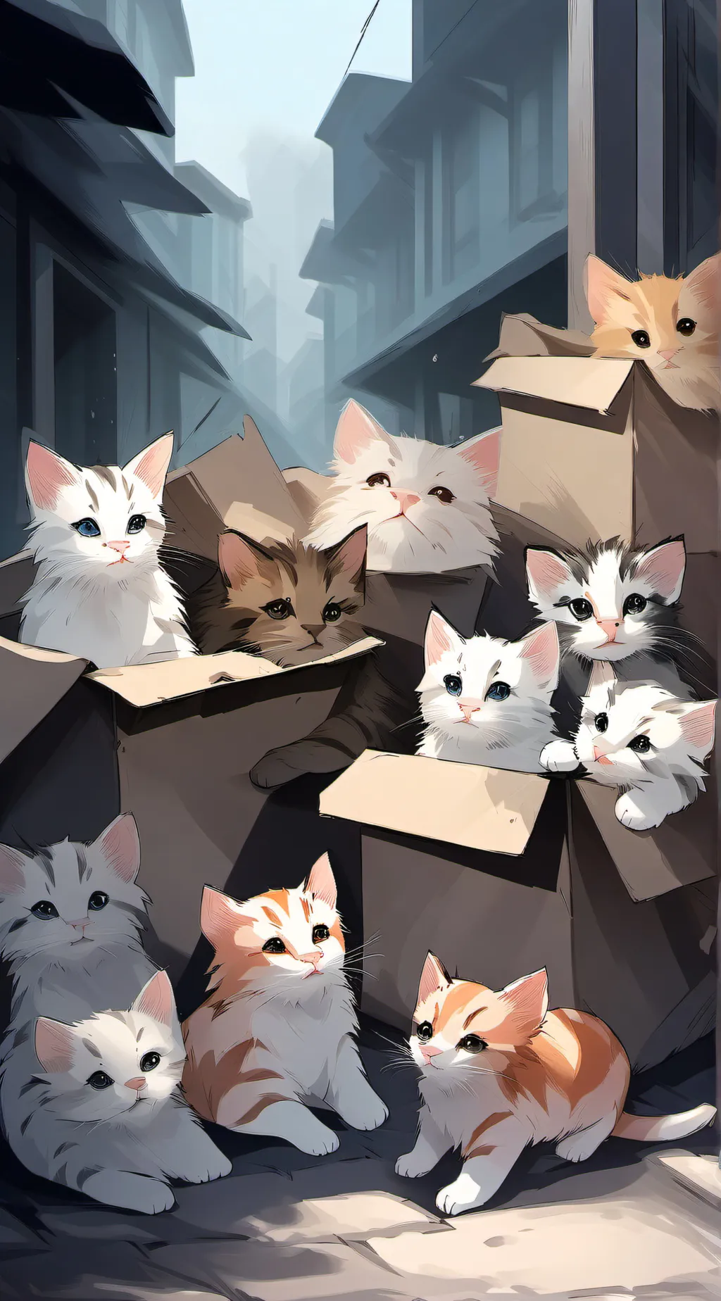 ai character: mama cat background