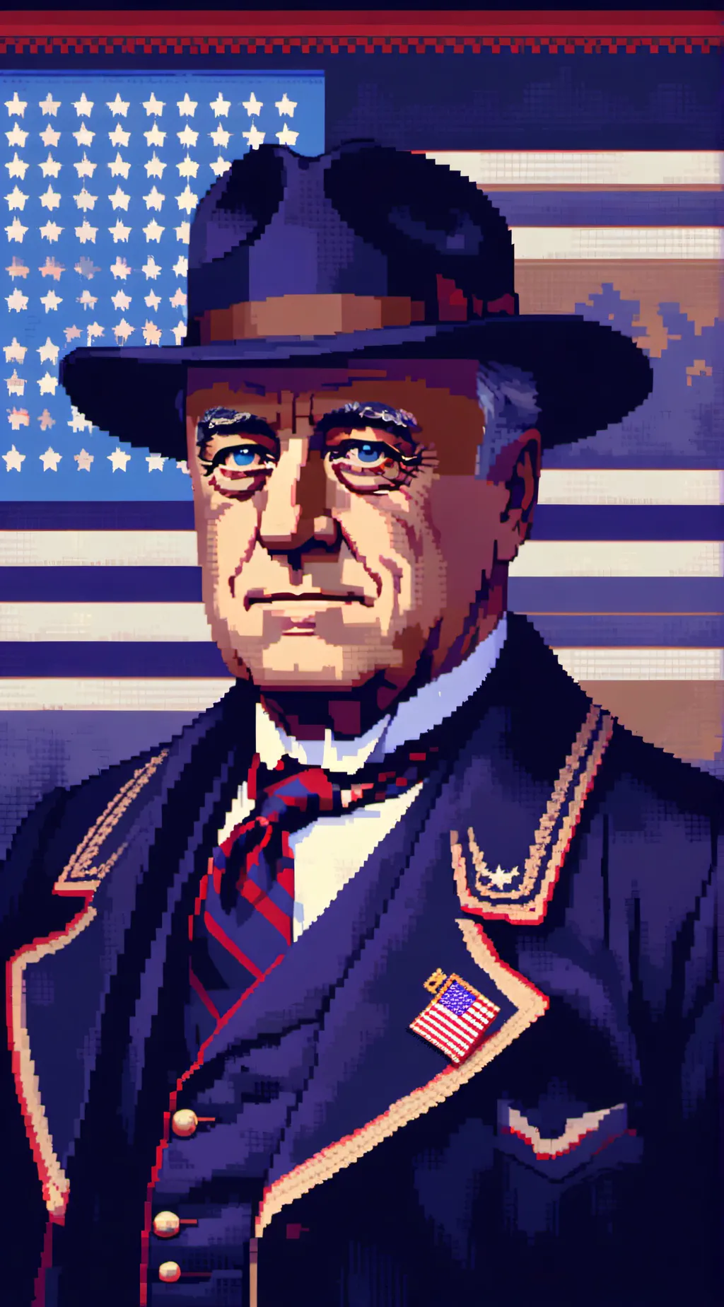 ai character: franklin d Rooseve background