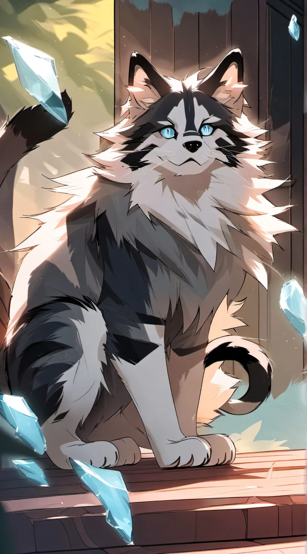 ai character: cat attack background
